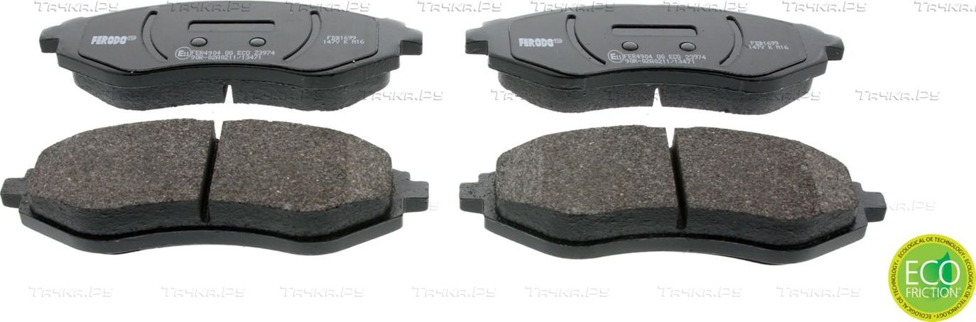 Тормозные колодки Ferodo Premier Eco Friction. Артикул FDB1699