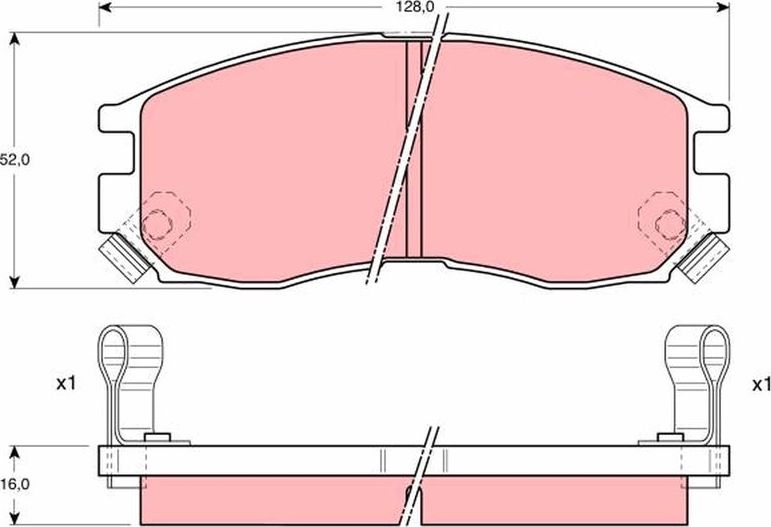 Тормозные колодки TRW. Артикул GDB1128
