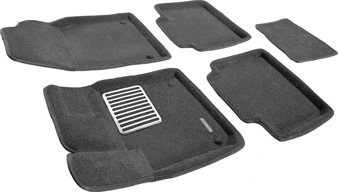 Коврики текстильные Euromat 3D Lux для салона Geely Monjaro 2021-2026 Серые. Артикул EM3D-001412G
