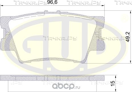 Тормозные колодки G.U.D.. Артикул GBP123100