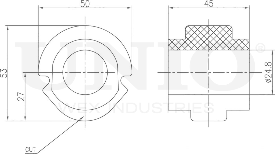Втулка стабилизатора (Unio). Артикул RMP-10028