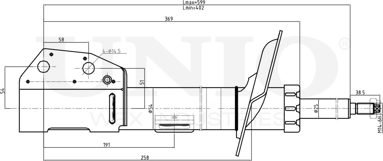 Амортизатор подвески (Unio). Артикул SAB-10219