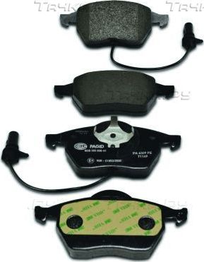 Тормозные колодки Hella передние для Audi A4 II (B6) 2000-2004. Артикул 8DB 355 008-411