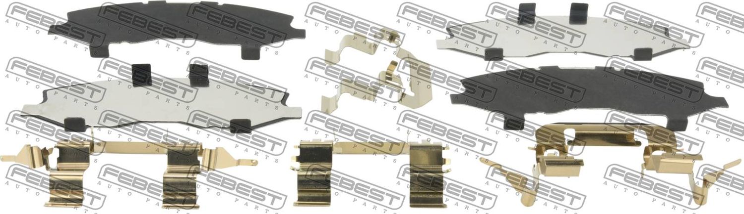 МОНТАЖНЫЙ КОМПЛЕКТ ДЛЯ ДИСКОВЫХ КОЛОДОК, ШТ Febest. Артикул 0203-Z50F