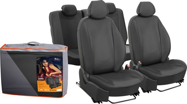 Чехлы Airline Лима (экокожа) на сидения (задн.спин. 1/3) для Hyundai Creta I 2016-2021, цвет Черный. Артикул ACCS-L-26