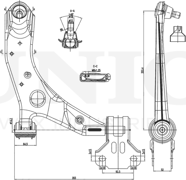Рычаг подвески (Unio). Артикул SSP-40081