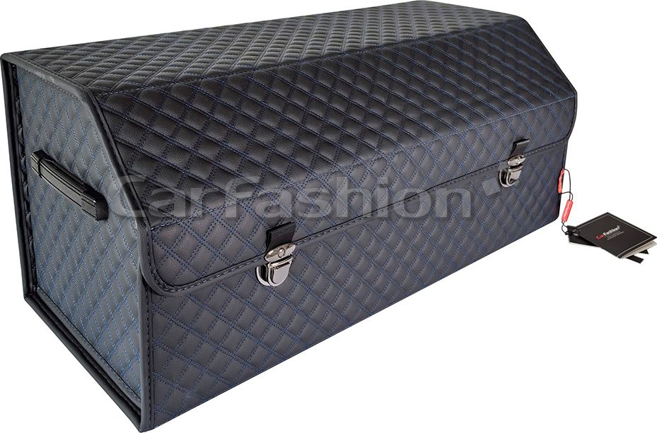 Органайзер CarFashion в багажник TREVEL L Черный/Синий. Артикул 45040