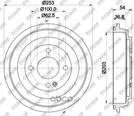 Диск тормозной (TI-Guar). Артикул TG584110U000