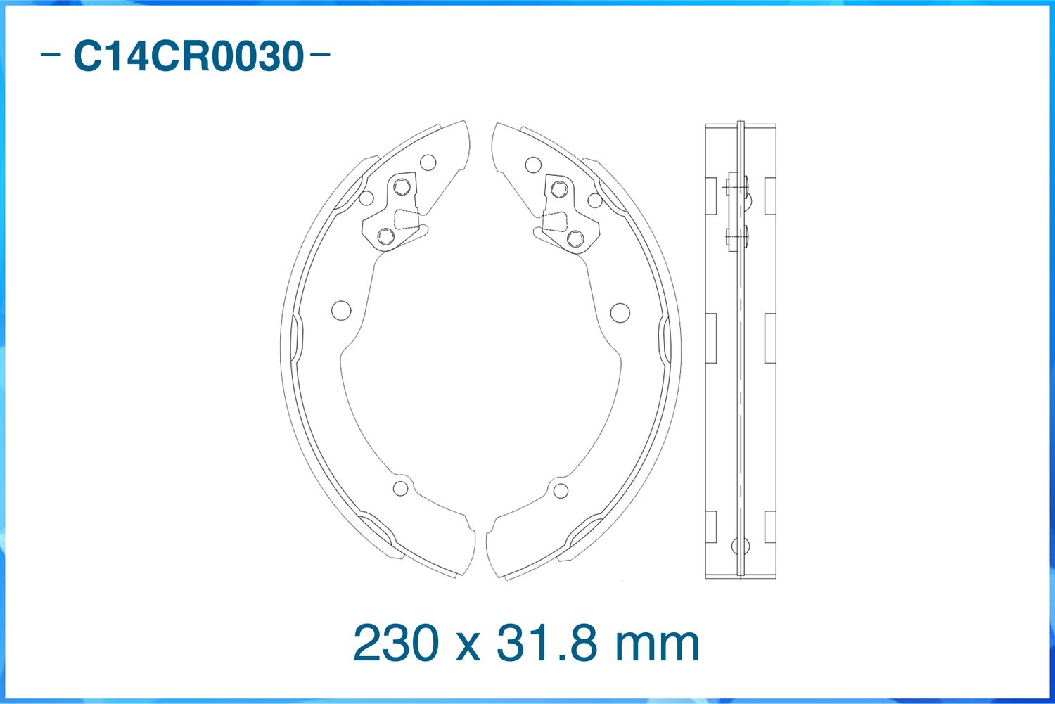 Колодки тормозные задние барабанные (Cworks) Cworks. Артикул C14CR0030