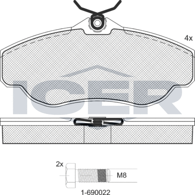 Тормозные колодки Icer. Артикул 141145-700
