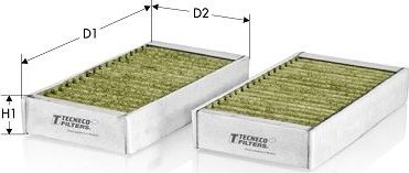 Салонный фильтр  Tecneco Filters. Артикул CKA1721-2