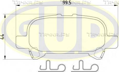 Тормозные колодки G.U.D.. Артикул GBP880181