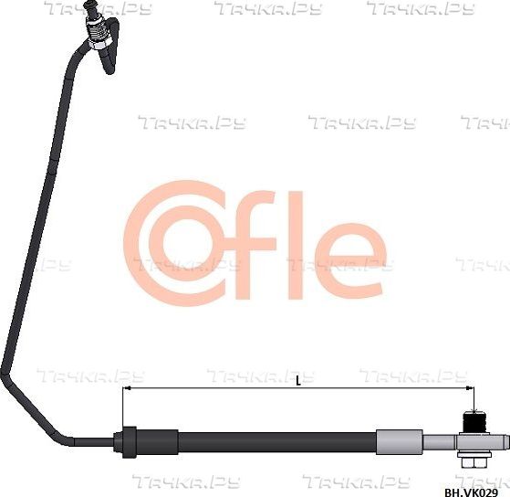 Тормозной шланг Cofle задний правый для Volkswagen Passat B5 1996-2005. Артикул 92.BH.VK029