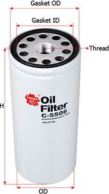 Масляный фильтр Sakura. Артикул C-5506