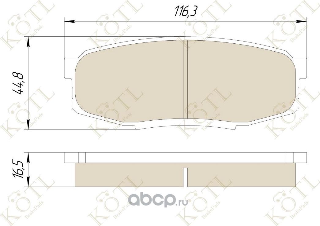 Колодки тормозные дисковые задние к-т TOYOTA LAND CRUISER J200 4.5D/4.7 07-/LEXUS (Kotl) Kotl. Артикул 3491kt