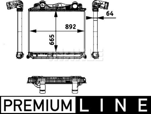 Интеркулер Mahle Premium. Артикул CI 119 000P