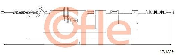 Трос ручника (тросик ручного тормоза) Cofle. Артикул 92.17.1559