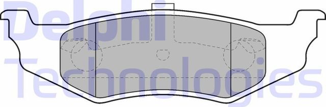 Тормозные колодки Delphi (Low-Metallic) задние для Dodge Avenger I 1994-2000. Артикул LP1515