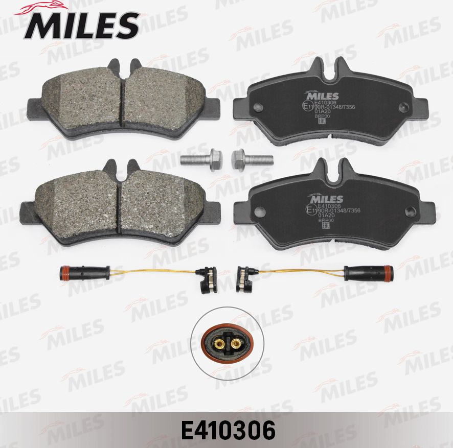 Тормозные колодки Miles (Low-Metallic). Артикул E410306