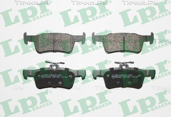 Тормозные колодки LPR для Peugeot 308 II 2013-2026. Артикул 05P1930