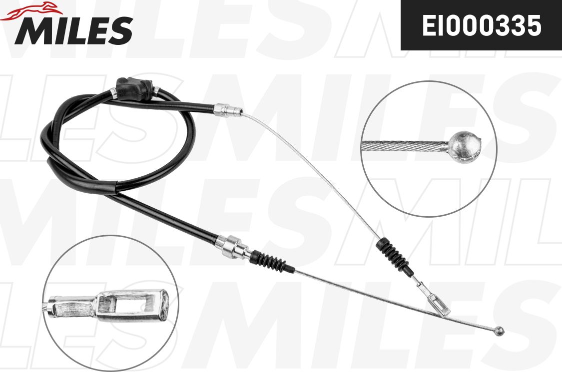 Трос ручника (тросик ручного тормоза) Miles. Артикул EI000335