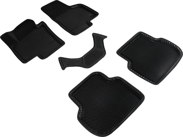 Коврики Seintex 3D EVA ромб для салона Volkswagen Jetta VI 2010-2018 ЧЕРНЫЕ. Артикул 95355