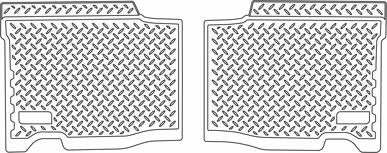 Коврики Норпласт задняя пара для салона УАЗ Patriot 2007-2012. Артикул NPL-Po-93-51