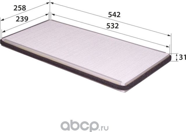 AC-156E CU5366 (фильтр салонный) (RB-Exide). Артикул AC156E