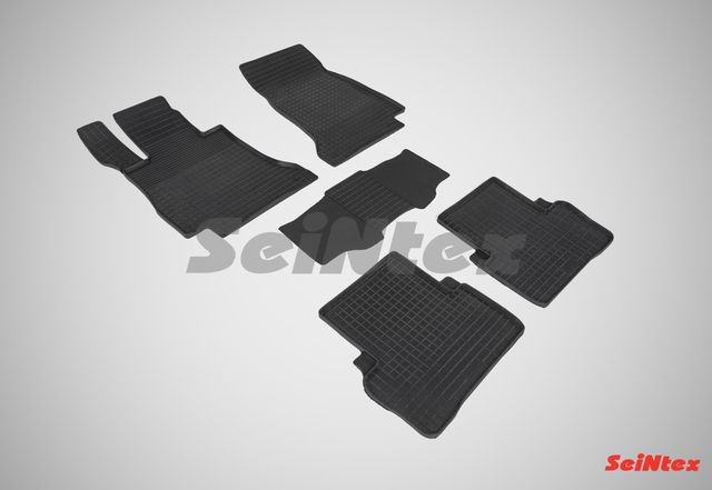 Коврики резиновые Seintex с узором сетка для салона Mercedes-Benz E-Classe W213 2016-2026. Артикул 87519