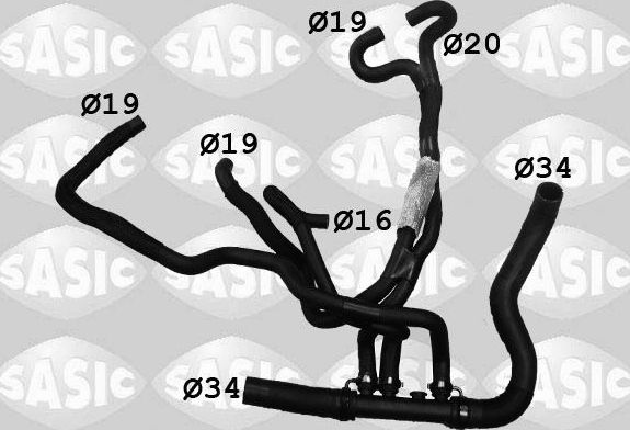 Патрубок радиатора (системы охлаждения) Sasic. Артикул 3404111