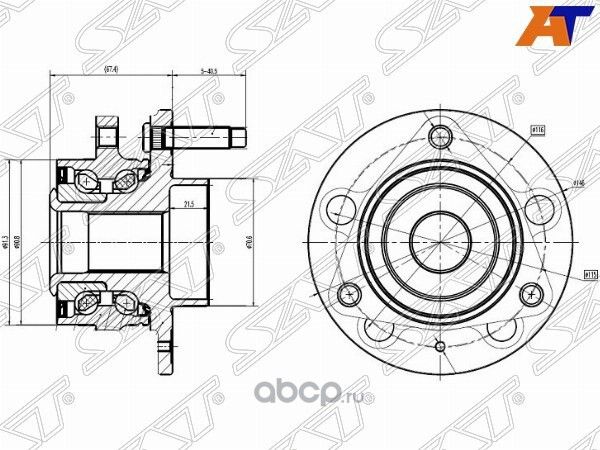 Ступичный узел FR CHEVROLET CRUZEOPEL ASTRA JZAF (SAT). Артикул ST13502829
