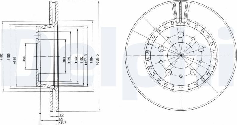 Тормозной диск Delphi. Артикул BG2426