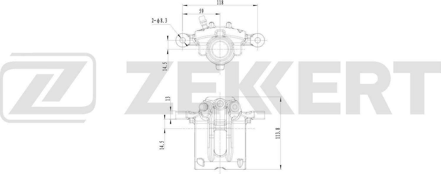 Тормозной суппорт Zekkert (Чугун). Артикул BS-8375