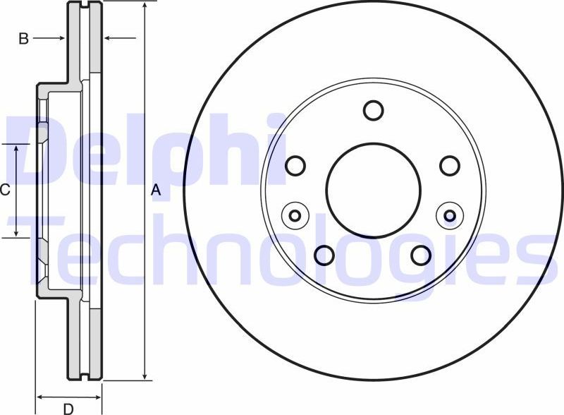 Тормозной диск Delphi. Артикул BG4455