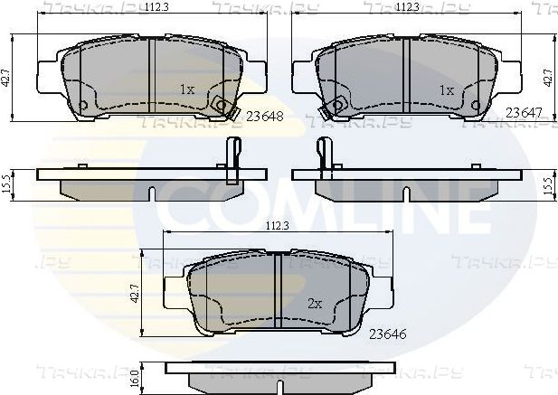 Тормозные колодки Comline Comline задние для Toyota Estima II 2000-2006. Артикул CBP31133