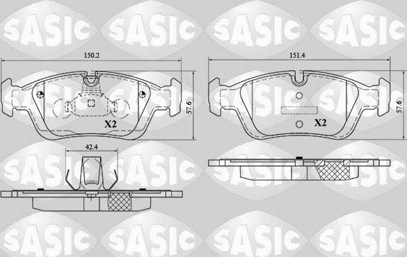 Тормозные колодки Sasic. Артикул 6216052