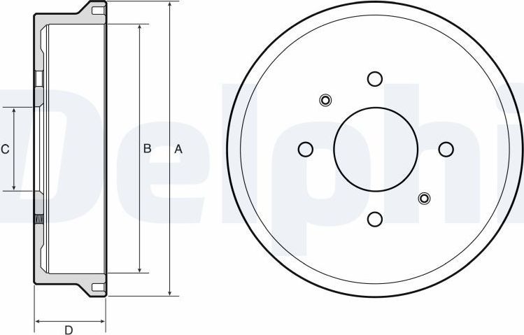 Тормозной барабан Delphi. Артикул BF604