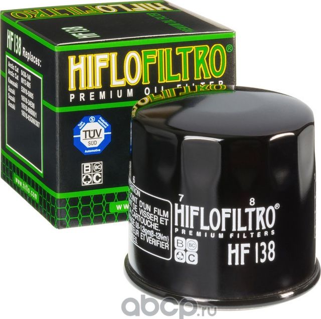 Фильтр масляный мото APRILIA KAWASAKI SUZUKI HIFLO FILTRO (Hiflofiltro). Артикул HF138