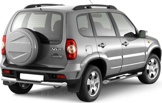 Защита PT Group заднего бампера с накладкой d63 (НПС) для Lada Niva 2020-2026. Артикул LNV220103