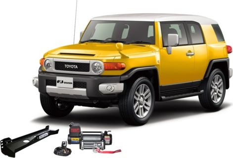 Установочный комплект 4x4Sport с лебедкой Comeup GIO 100 12V 10000 lbs 4535 кг (стальной трос) для Toyota FJ Cruiser 2006-2026. Артикул SET-JK-FJ-853841