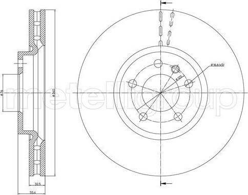Тормозной диск Metelli. Артикул 23-1470C