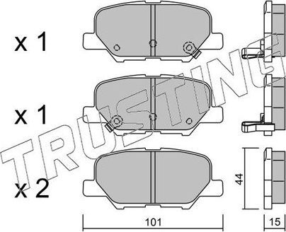 Тормозные колодки Trusting. Артикул 1011.0