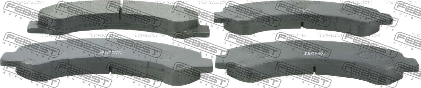 Тормозные колодки Febest передние для Isuzu Ascender 2012-2012. Артикул 0201-W41F