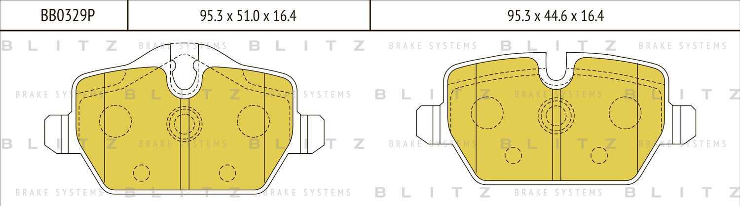 Колодки тормозные BMW 1 (E81/E87) 04- задн. (Blitz). Артикул BB0329P
