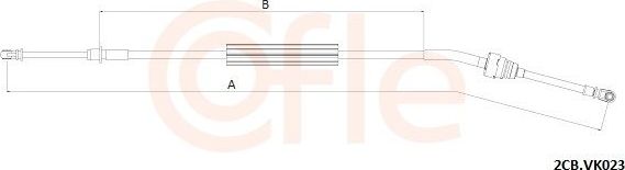 Трос переключения передач КПП Cofle для SEAT Arosa I 1997-2004. Артикул 92.2CB.VK023