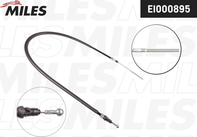 Трос ручника (тросик ручного тормоза) Miles задний правый/левый для Lancia Phedra 2002-2005. Артикул EI000895