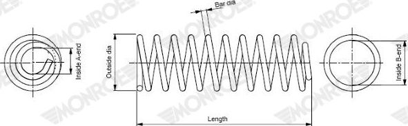Пружина подвески Monroe. Артикул SP4112