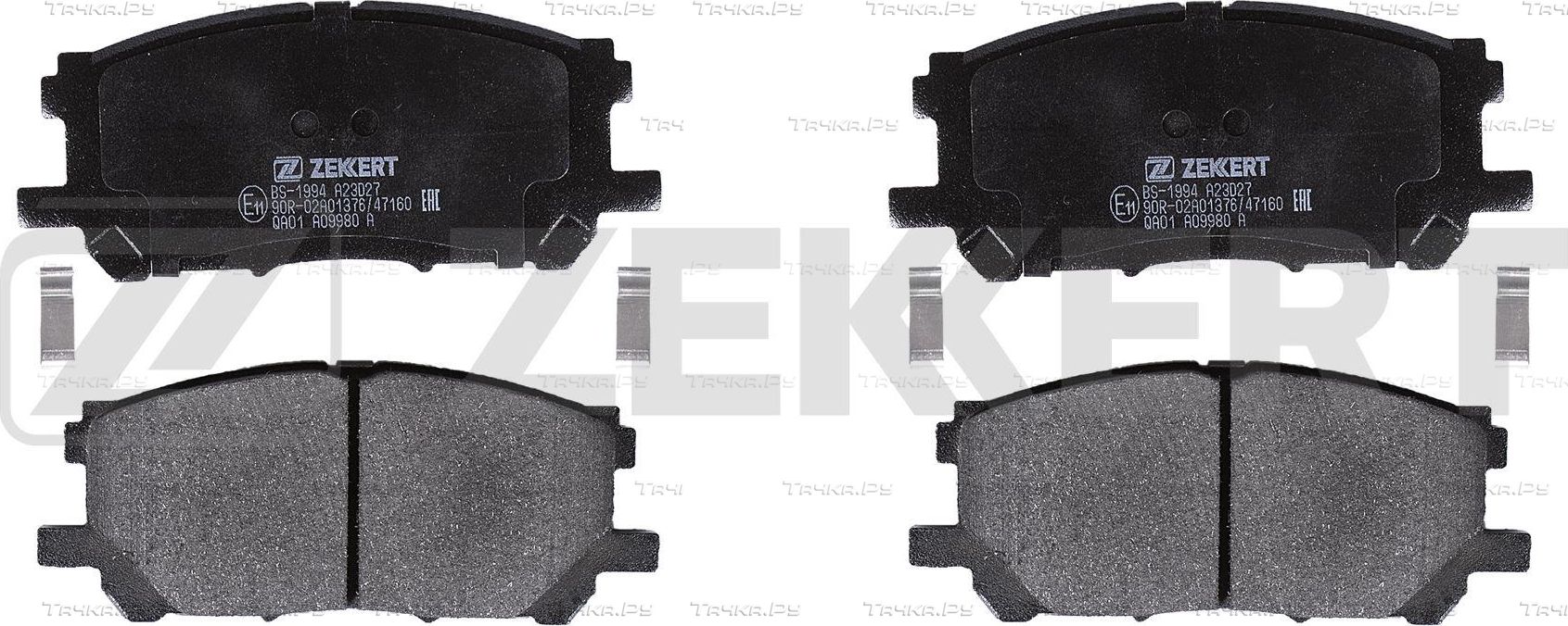 Тормозные колодки Zekkert передние для Toyota Highlander I (U20) 2005-2007. Артикул BS-1994