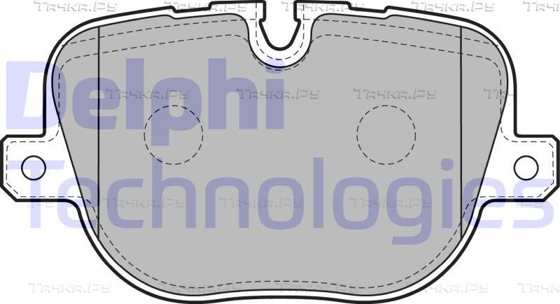 Тормозные колодки Delphi (Low-Metallic) задние для Land Rover Range Rover Sport I 2009-2013. Артикул LP2175