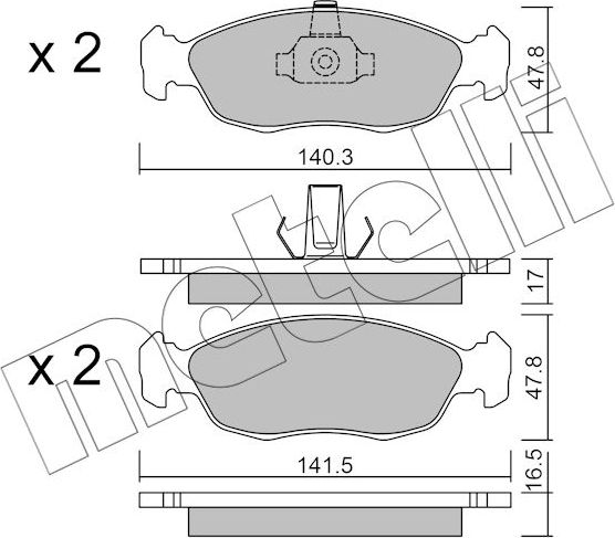 Тормозные колодки Metelli. Артикул 22-0156-1